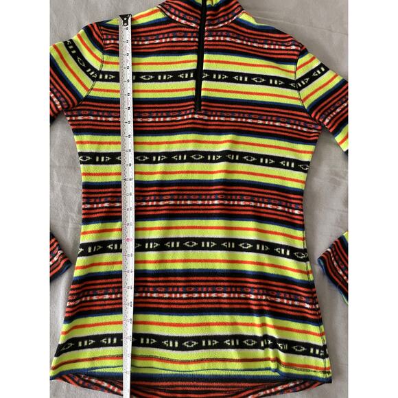 Lauren Ralph Lauren Bright Stripe 1/4 zip pullover fleece SZ Small - Picture 7 of 8